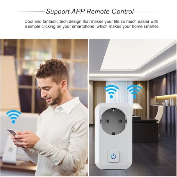 Smart WiFi Socket EU Type F Wireless Remote Control Socket