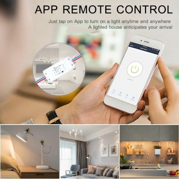 Basic Smart Remote Control Wifi Switch  Compatible with Alexa Google Assistant Smart Life App DIY Your Home via Smart Phone No H