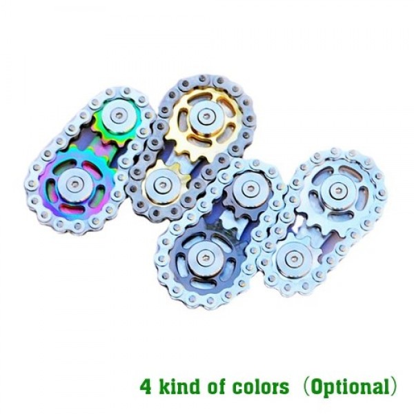 Metal Gear Bicycle Chain Decompression Fingertip Chain Gear Chain Decompression Toy（color 1）