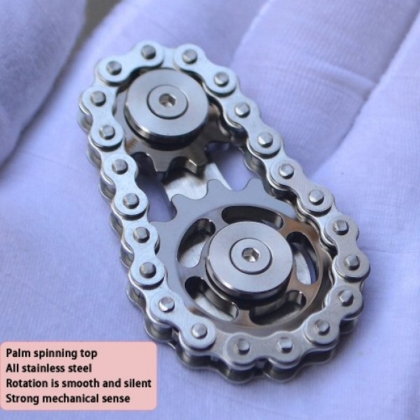 Metal Gear Bicycle Chain Decompression Fingertip Chain Gear Chain Decompression Toy（color 1）