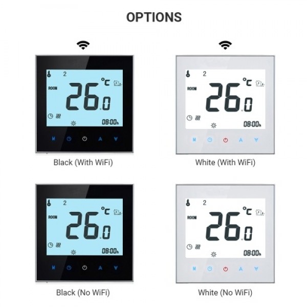 Home Programmable Thermostat with WiFi for Radiant Floor Heating System Smart Touchscreen Heat Only Thermostat with App and Voic