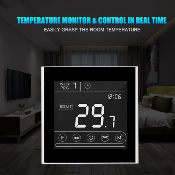 Smart Wifi Thermostat Programmable Water Heating Thermostat Temperature Controller LED Display Touchscreen Backlight Remote Cont