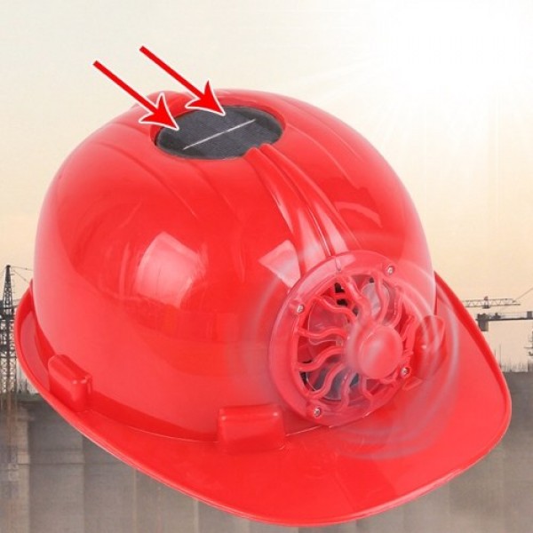 Solar Powered Cooling Fan Safety Helmet Work Hard Cap Hat Working Safety Hard Hat ConstrucitonOutdoor Protective Caps ABS Materi