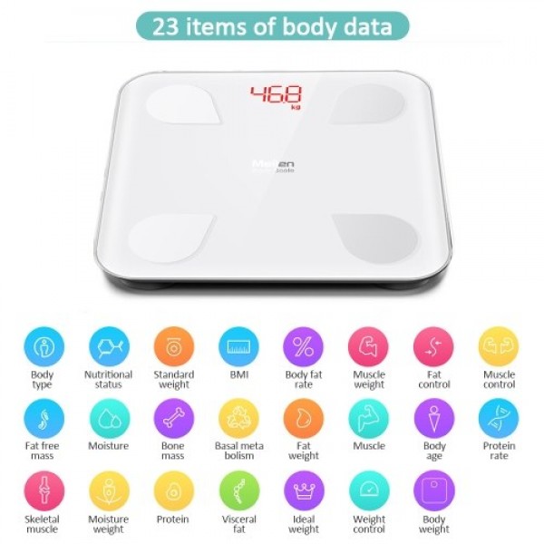 Smart Body Fat Scale BT Weight Household Electronic Scales High Precision Digital Health APP Data Analysis 23 Body Composition A