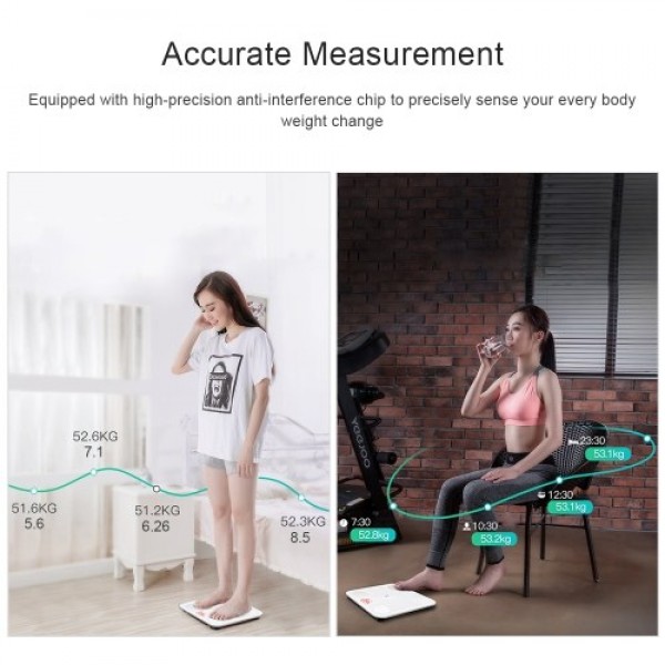 Smart Body Fat Scale BT Weight Household Electronic Scales High Precision Digital Health APP Data Analysis 23 Body Composition A