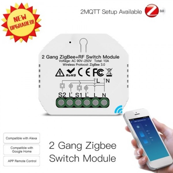 2 Gang ZigBee Switch Module