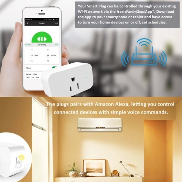 Intelligent WiFi SmartPlug Voice Control