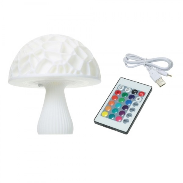 7.9" Colorful RGB 3D Printed Mushroom Night Light