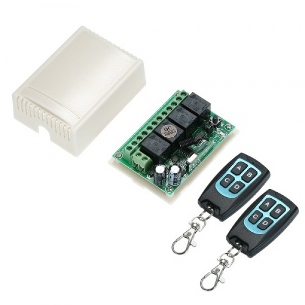 DC 12V 4CH Channel 433Mhz Wireless RF Switch Long Range Wireless Remote Control Switch DC12V RF Relay Receiver Module Transmitte