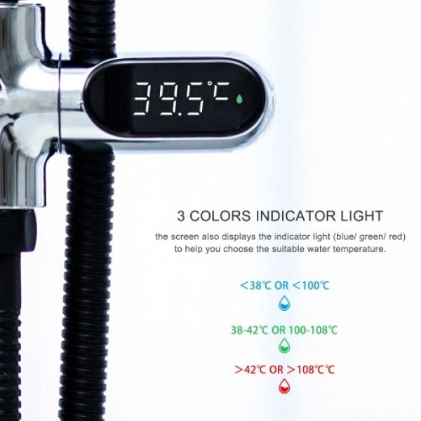 Digital Shower Thermometer ℃/℉ Bath Temperature Monitor