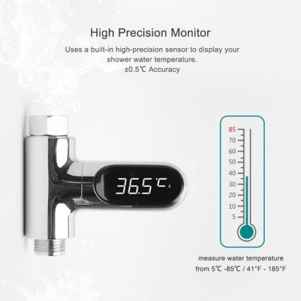 Digital Shower Thermometer ℃/℉ Bath Temperature Monitor