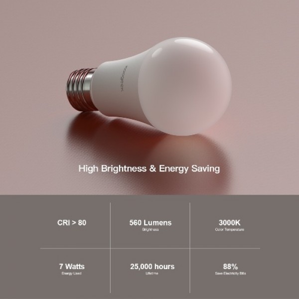 Koogeek E26 7W Dimmable Wi-Fi Smart LED Light Bulb