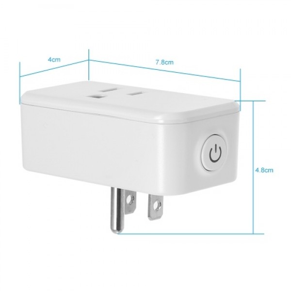 Mini WIFI Smart Socket with Bulgy On/Off Button