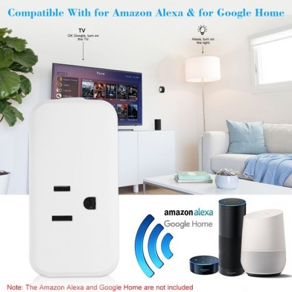 Mini WIFI Smart Socket with Bulgy On/Off Button