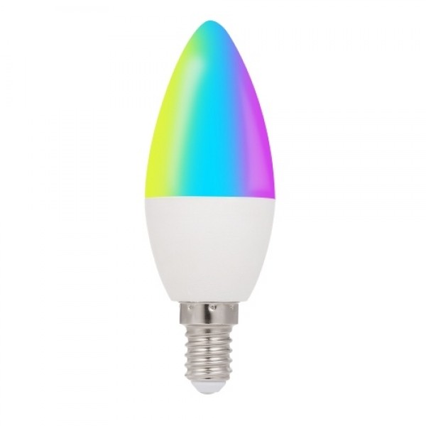 WiFi Smart Bulb RGB+W+C LED Candle Bulb