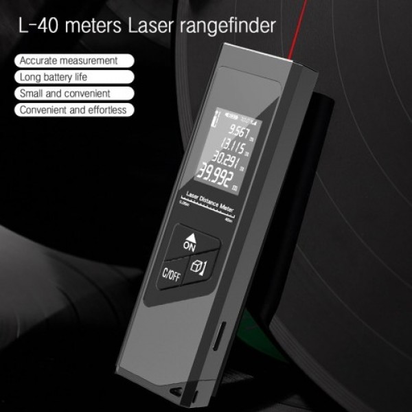 M3 Digital 40M Mini Laser Rangefinder Digital Handheld Laser Distance Area Volume Meter LCD Display with Backlight