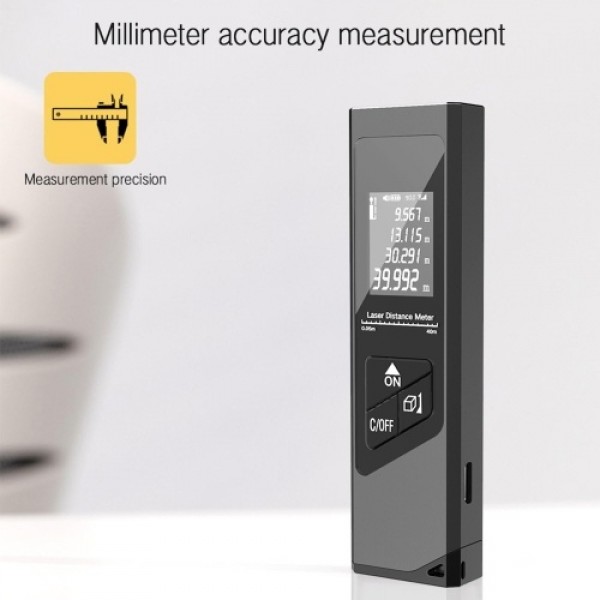 M3 Digital 40M Mini Laser Rangefinder Digital Handheld Laser Distance Area Volume Meter LCD Display with Backlight