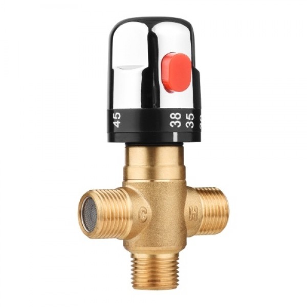 Solid Brass G1/2 Thermostatic Temperature Control Valve