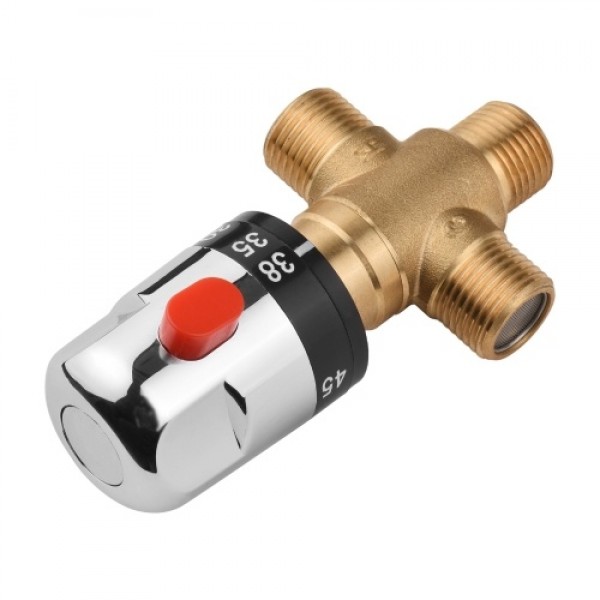 Solid Brass G1/2 Thermostatic Temperature Control Valve