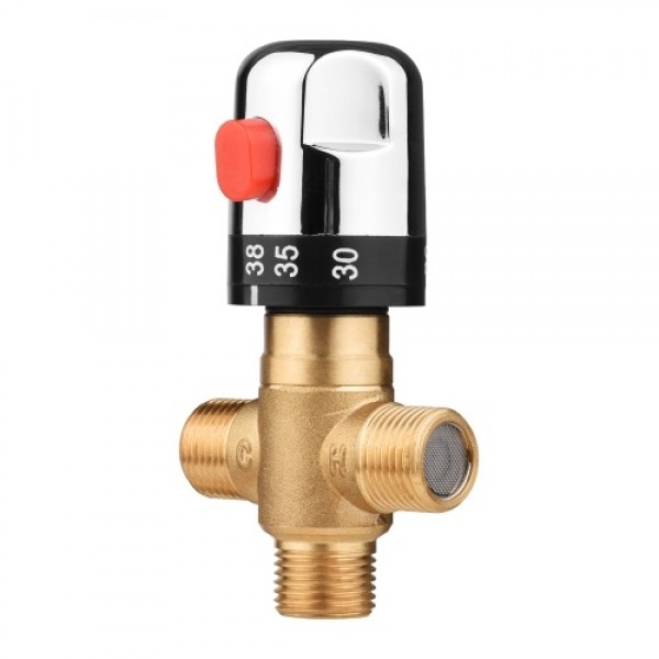 Solid Brass G1/2 Thermostatic Temperature Control Valve