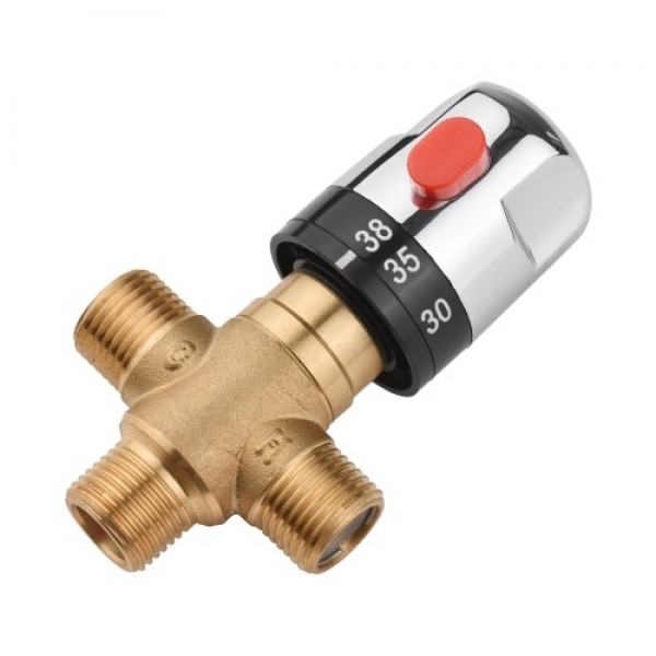 Solid Brass G1/2 Thermostatic Temperature Control Valve