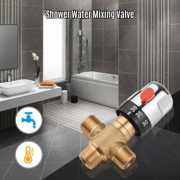 Solid Brass G1/2 Thermostatic Temperature Control Valve