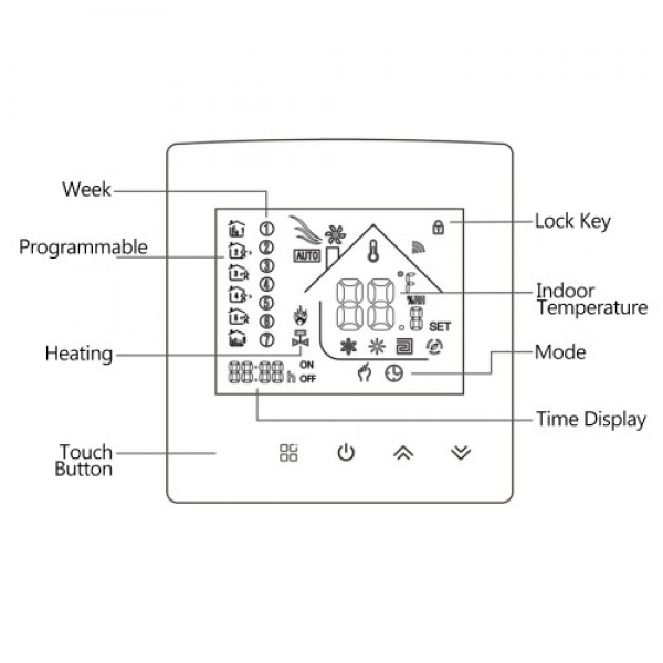 WIFI Smart Thermostat Programmable Electric Underfloor Heating Radiator Thermostat