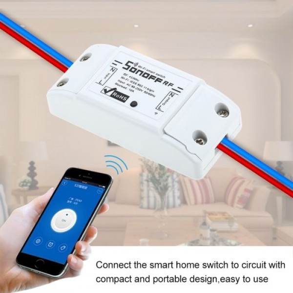 1PCS SONOFF RF Wifi Switch RF 433MHz Compatible with Alexa