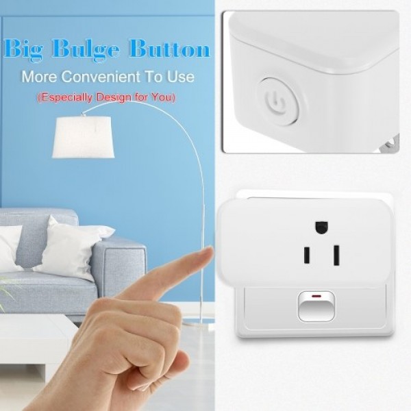 Mini Wifi Smart Socket Bulgy On/Off Button