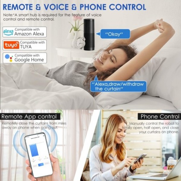 BT Automatic Curtain Opener Closer Robot Wireless Smart Curtain Motor Timer