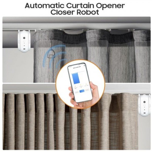 BT Automatic Curtain Opener Closer Robot Wireless Smart Curtain Motor Timer