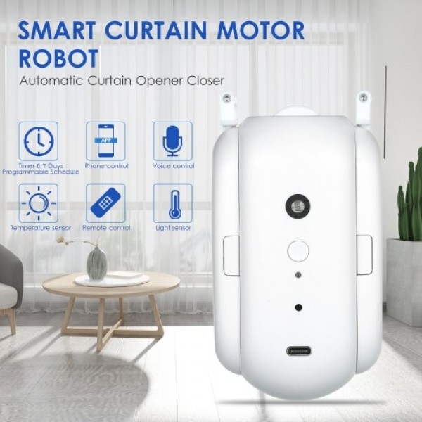 BT Automatic Curtain Opener Closer Robot Wireless Smart Curtain Motor Timer