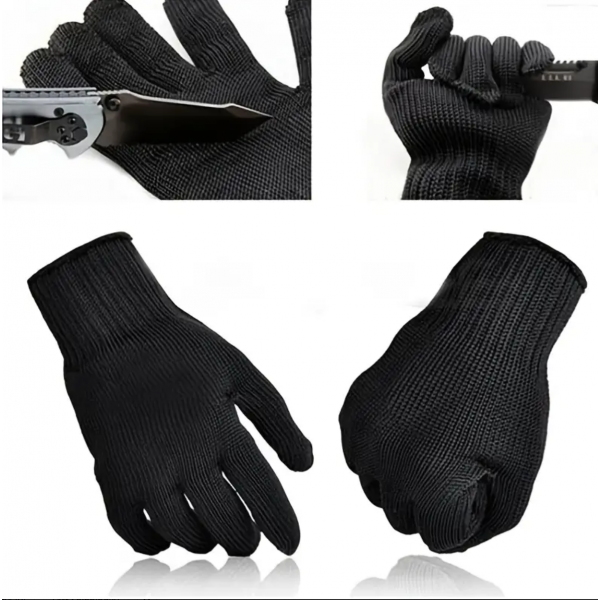 1 Pair Stainless Steel Wire Cut Resistant Anti-Cutting Safety Protective Gloves