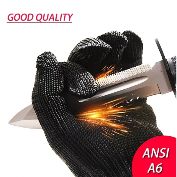 1 Pair Stainless Steel Wire Cut Resistant Anti-Cutting Safety Protective Gloves