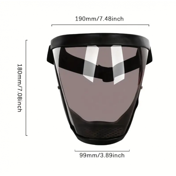 1pc Protective Face Shield, Anti Fog Mask, Adult Clear Face Shield, Plastic Face Mask For Outdoor