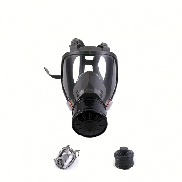 1pc Full Face Gas Mask, Reusable Face Mask, Respirator For Full Face Facepiece Widely Used In Woodworking Spray Paint, Breathable And Washable