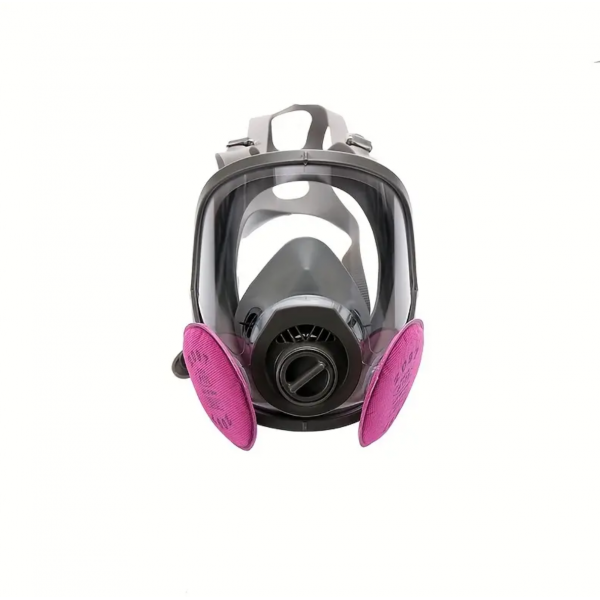 1pc Full Face Gas Mask, Reusable Face Mask, Respirator For Full Face Facepiece Widely Used In Woodworking Spray Paint, Breathable And Washable