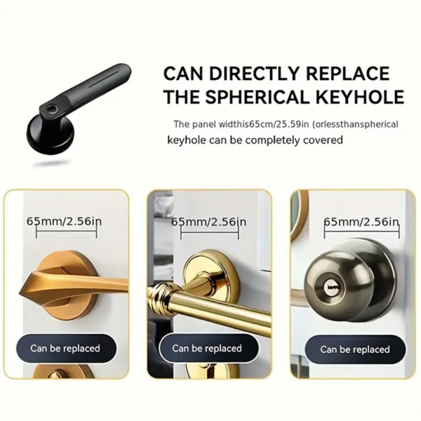 Smart Door Lock,Keyless Fingerprint Unlock Entry Door Lock With Handle,Biometric Door Lock,Room Door Lock For Home/Storage /Bedroom/Office And Other Private Spaces (Black) Gift For Birthday/Valentines/Easter/Boy/Girlfriends