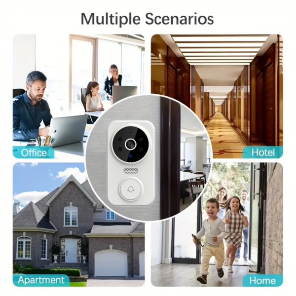  Multi Version 3-in-1 Intelligent Wireless Video Doorbell And Camera, Wide Angle Intelligent Visible WiFi Rechargeable Doorbell, 2-way Audio, Monitoring, Video High-definition Night Vision Home Intelligent Safety Doorbell Camera, Used For Homes, Apartment